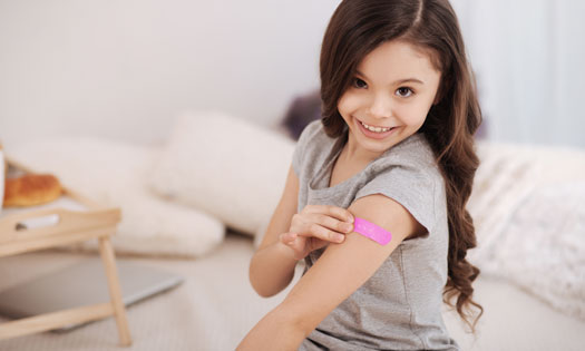 How does the flu shot protect kids?